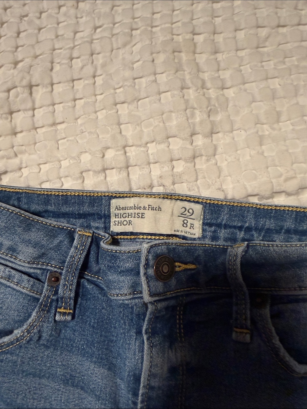 Abercrombie & Fitch Light Blue Denim Cutoff Shorts - Picture 4 of 4